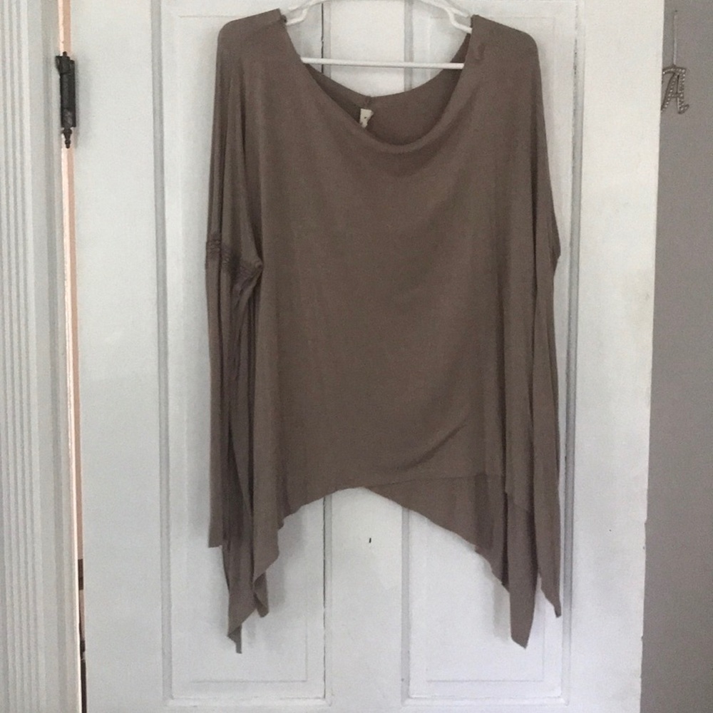 Off shoulder tan top